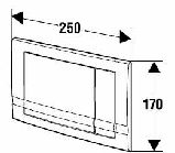 Bedieningsplaat RIVA DUO MINI glanschroom